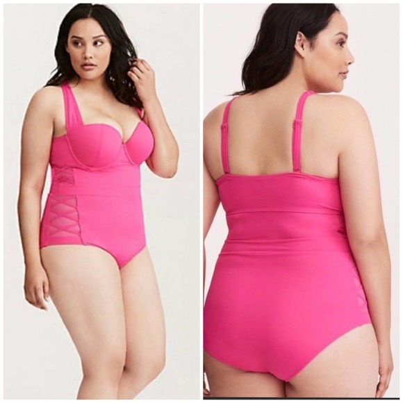 torrid Other - Torrid neon pink swimsuit w/ cutouts one piece 3X